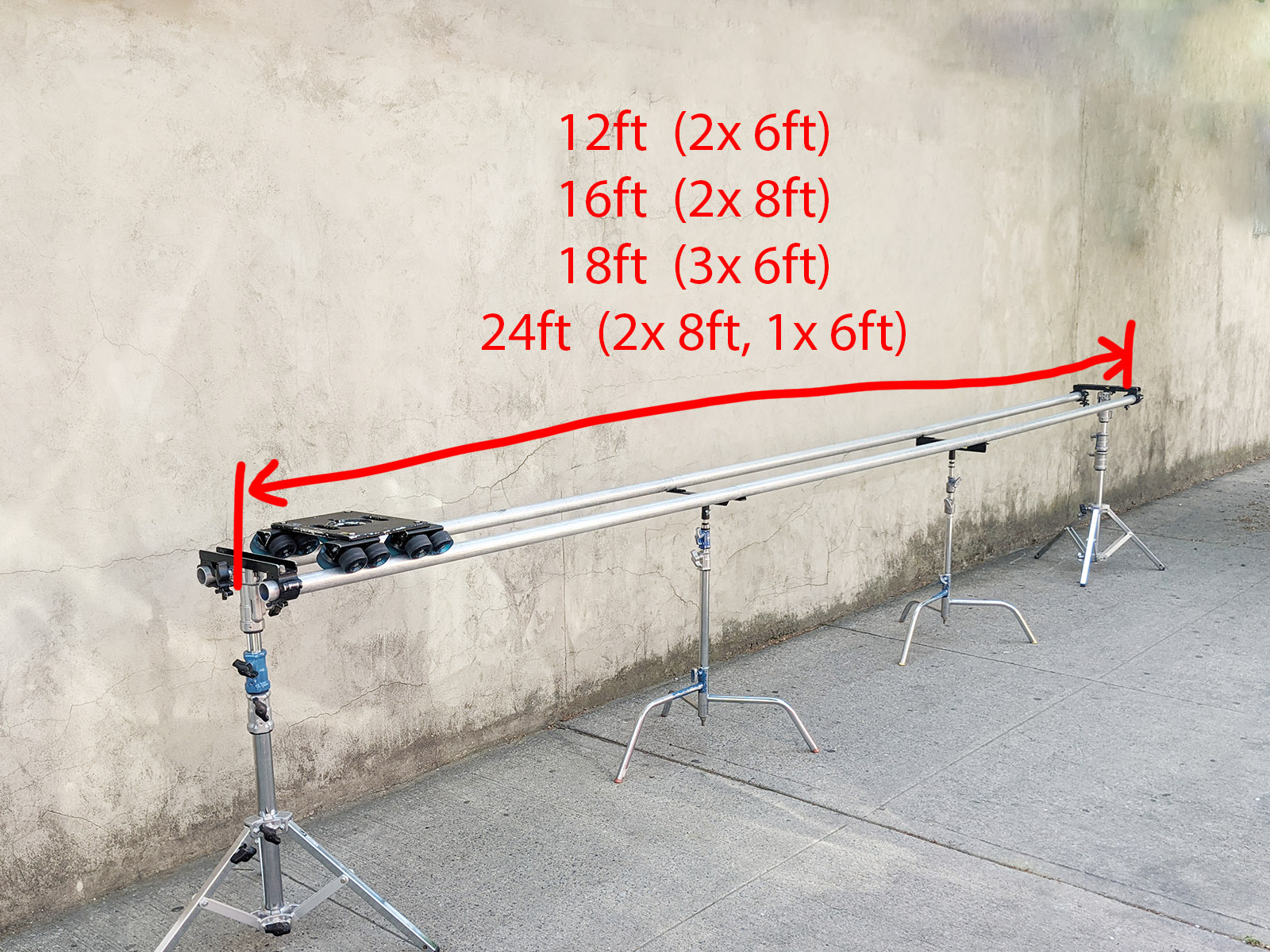 Dana Dolly VERY Long Tracks in Pieces